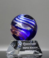 Picture of Gilded Sea Sphere Art Glass Award