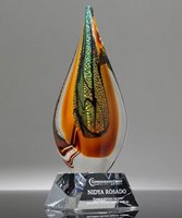 Picture of Elation Flame Art Glass Award