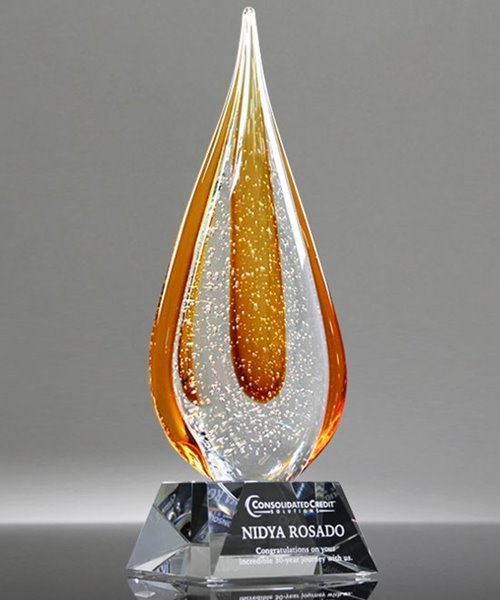 Picture of Golden Intrigue Art Crystal