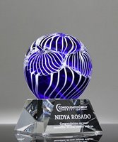 Picture of Ocean Bloom Sphere Art Glass Award