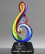 Picture of Radiant Note Art Glass Award - Black Base