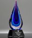 Picture of Orchid Blaze Art Glass Award - Black Base