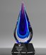 Picture of Orchid Blaze Art Glass Award - Black Base