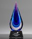 Picture of Orchid Blaze Art Glass Award - Black Base