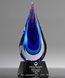 Picture of Orchid Blaze Art Glass Award - Black Base