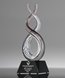 Picture of Luminous Helix Art Glass Award - Black Base
