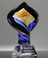 Picture of Diamond Twist Art Glass - Clear Base