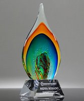 Picture of Top Performance Art Glass Flame Award
