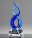 Picture of Sapphire Ascent Helix Art Glass Award