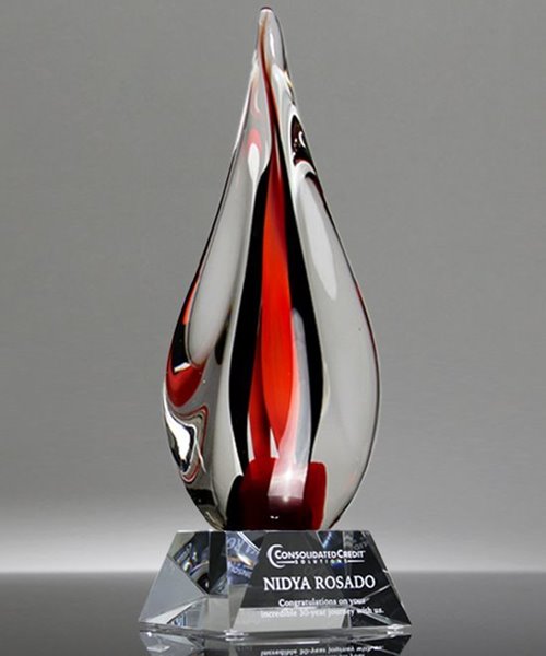 Picture of Ecstasy Flame Art Glass Award