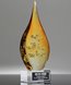 Picture of Amber Flare Art Glass Award - Clear Base