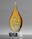 Picture of Amber Flare Art Glass Award - Clear Base