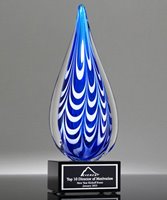Picture of Azure Passion Glass Flame Trophy