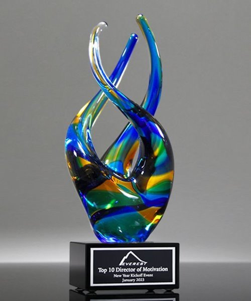Picture of Intrigue Flame Art Glass Award