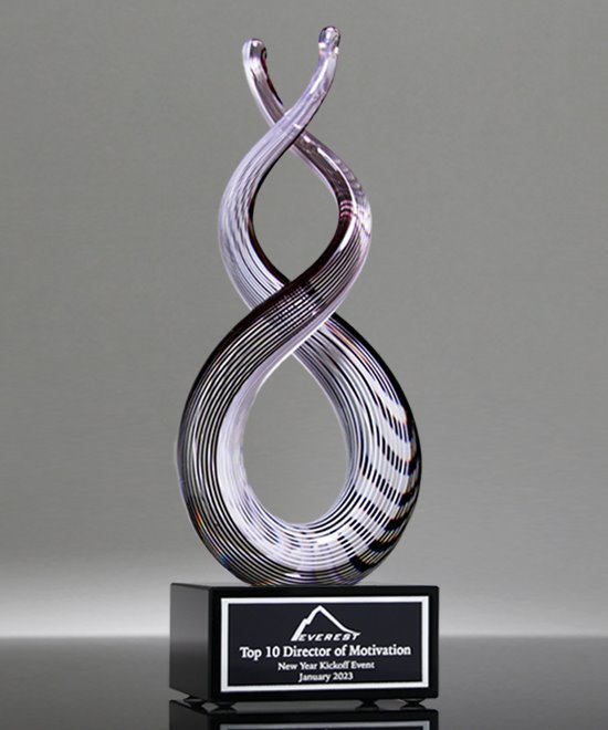 Divine Infinity Helix Art Glass Trophy | Edco Awards
