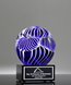 Picture of Intrigue Art Glass Sphere Trophy - Black Base
