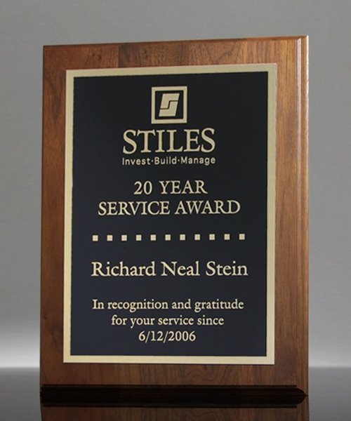 Picture of American Walnut Plaque - Laser Engraved