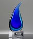 Picture of Art Glass Rain Drop Award