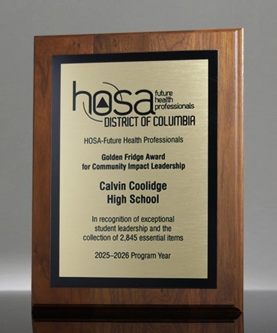 Genuine Walnut Award Plaque | Sublimated Plate | Edco Awards