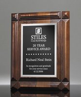 Picture of Walnut Cross Groove Plaque - Laser Engraved