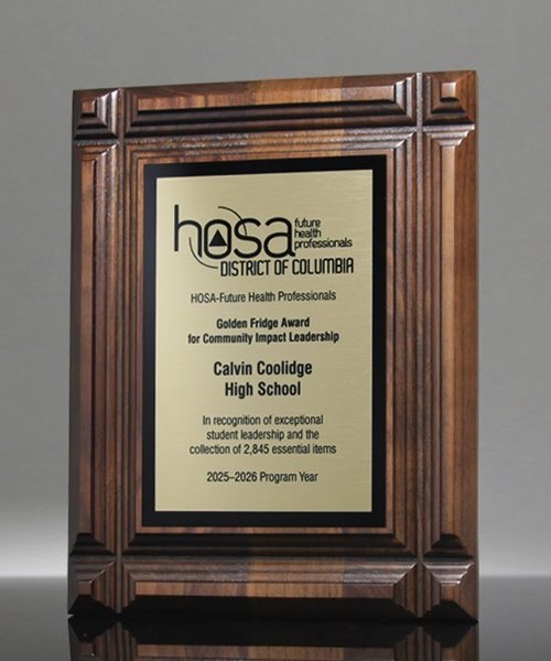 Picture of Walnut Cross Groove Plaque - Sublimated Plate