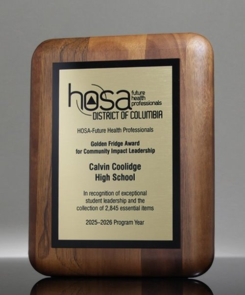 Picture of Walnut Elliptical Edge Plaque - Sublimated Plate