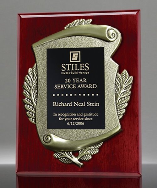 Picture of Metal Scroll Award Plaque