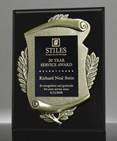 Picture of Metal Scroll Black Plaque