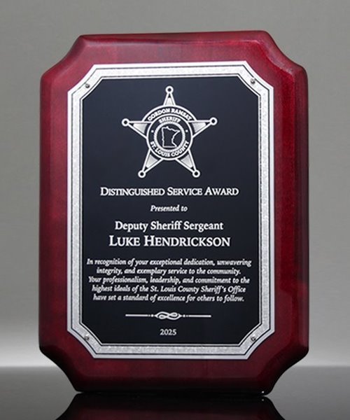 Picture of Officer Retirement Award Plaque