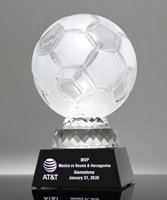 Picture of Crystal Soccer Ball Award - Sandblasted