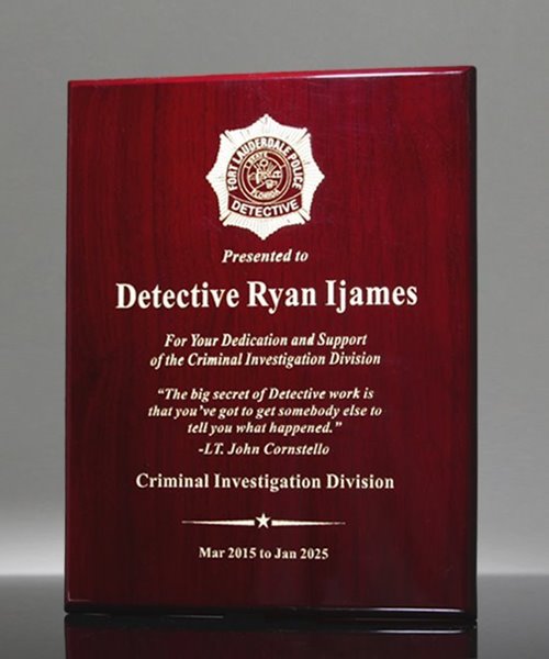 Picture of Laser Engraved Appreciation Award Plaque