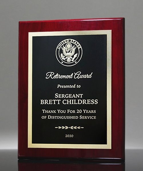 Picture of Distinguished Retirement Plaque