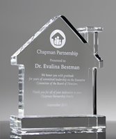 Picture of Clear Crystal House Award on Base