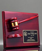 Picture of Rosewood Gavel Plaque with Sound Block