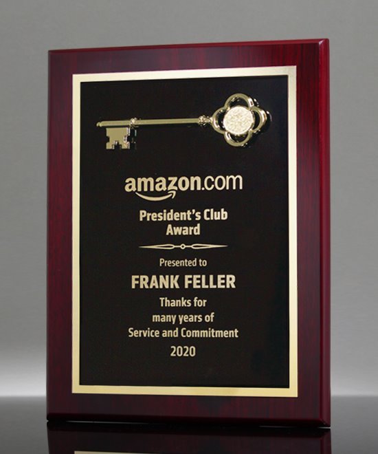 Key Employee Award Plaque | Gold Metal key Award | Edco Awards