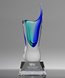 Picture of Radiance Sapphire Art Glass Vase - Clear Base