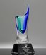 Picture of Radiance Sapphire Art Glass Vase - Black Base