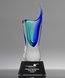Picture of Radiance Sapphire Art Glass Vase - Black Base