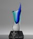 Picture of Radiance Sapphire Art Glass Vase - Black Base