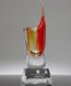 Picture of Radiance Crimson Art Glass Vase - Clear Base