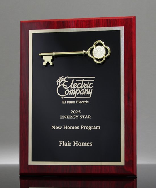 Key Employee Award Plaque | Gold Metal key Award | Edco Awards