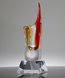 Picture of Radiance Crimson Art Glass Vase - Clear Base
