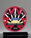 Picture of Clear Acrylic Circle Trophy - Black Base