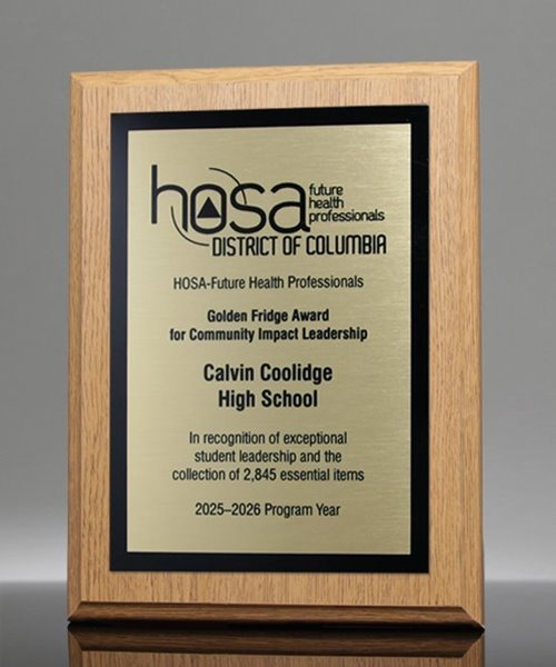 Picture of Upstate Oak Gold Plaque