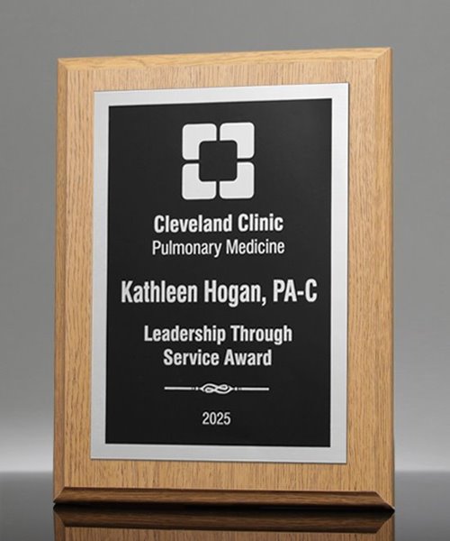 Picture of Upstate Oak Silver Laser Plaque