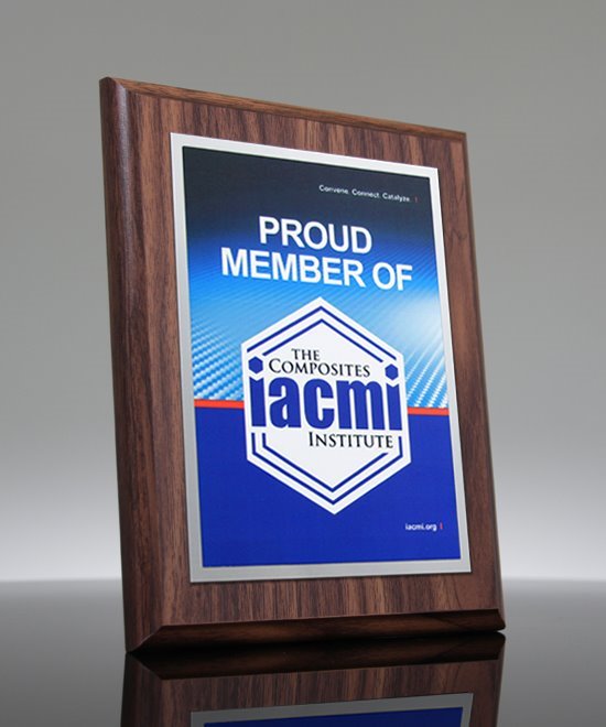 Walnut-Finish Full Color Plaque Award | Edco Awards