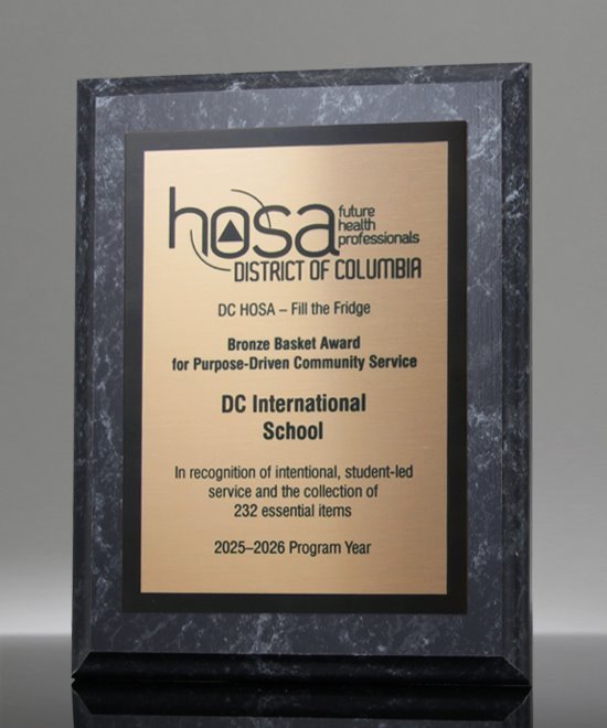 Graystone Rose Gold Plaque | Engraved Award | Edco Awards