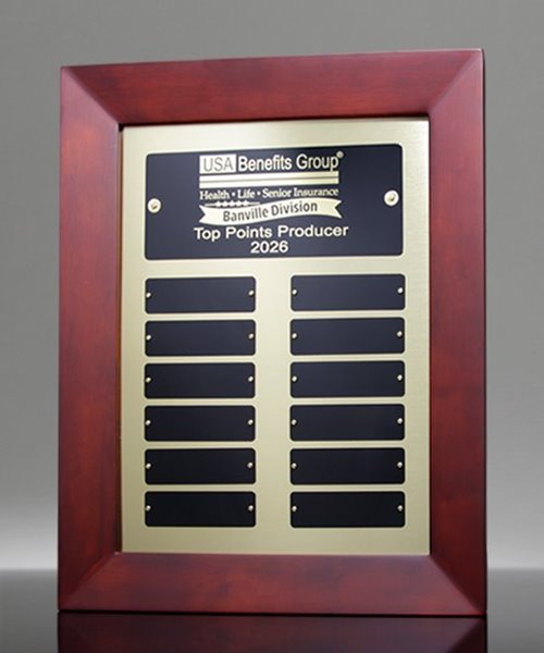 Picture of Distinction Cherry Frame Perpetual Plaque