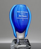 Picture of Elevated Azure Fontana Trophy Vase