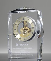 Picture of Executive Gold Skeleton Crystal Award Clock